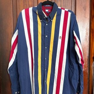 Tommy Hilfiger vintage striped button down shirt L